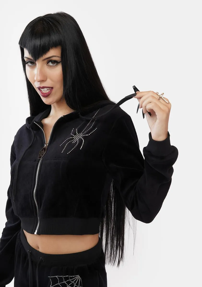 Night Crawler Velour Track Jacket