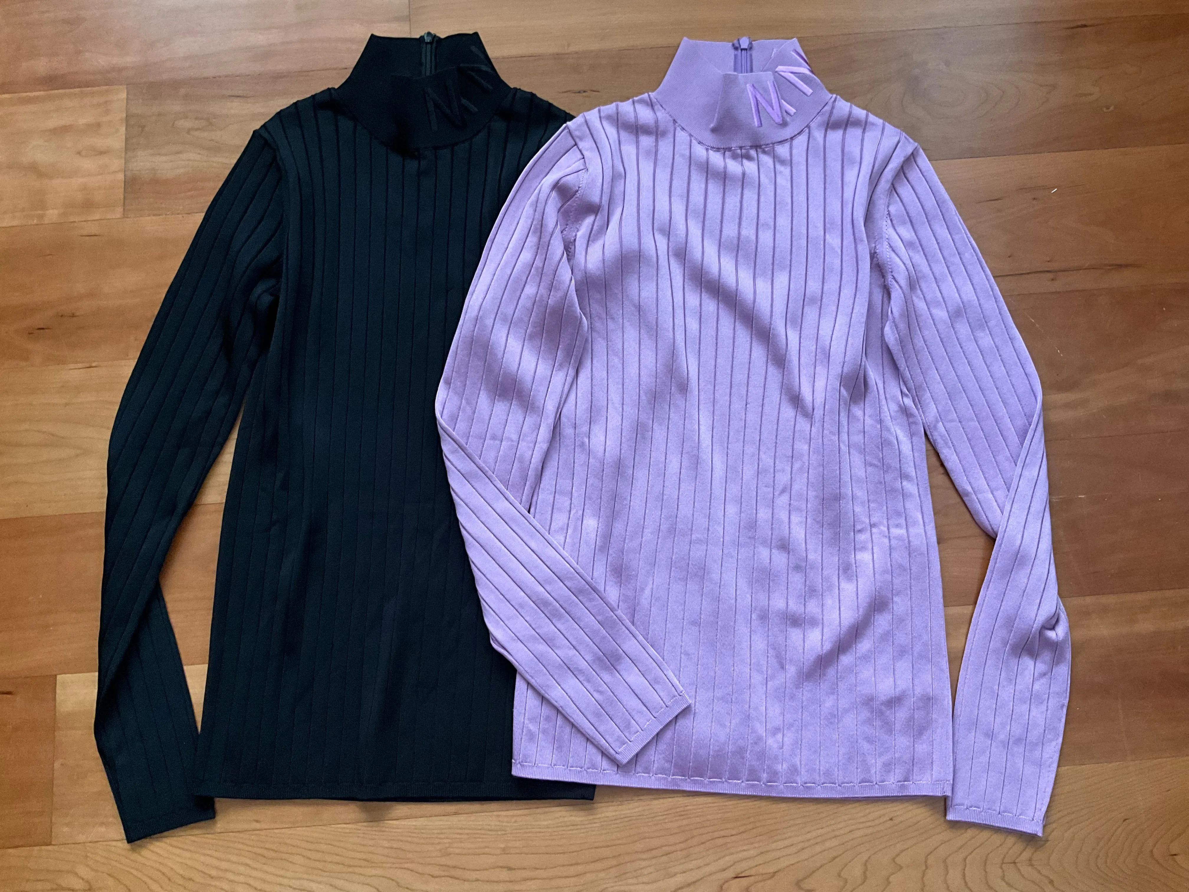 Nina Ricci Logo Knit Turtleneck Sweater Jumper Top Black or Purple ladies