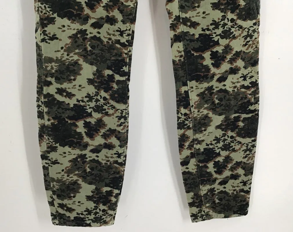 NWT Anthropologie Women's Green Camo High-Rise Skinny Leg Chino Pants - Size 30