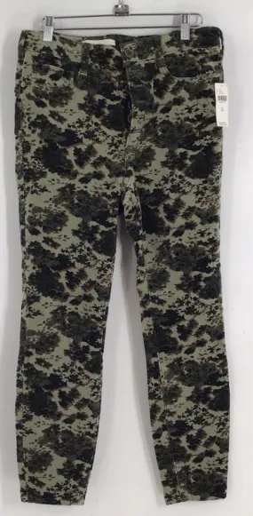 NWT Anthropologie Women's Green Camo High-Rise Skinny Leg Chino Pants - Size 30