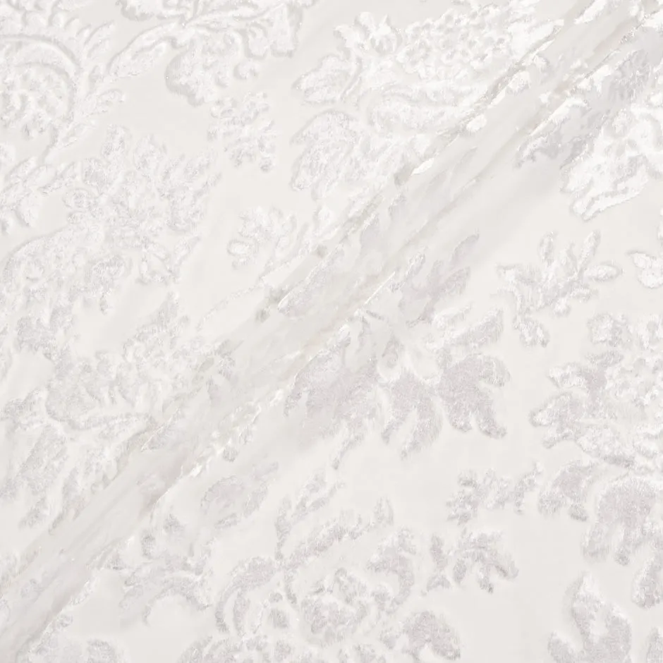 Off-White Floral Velvet