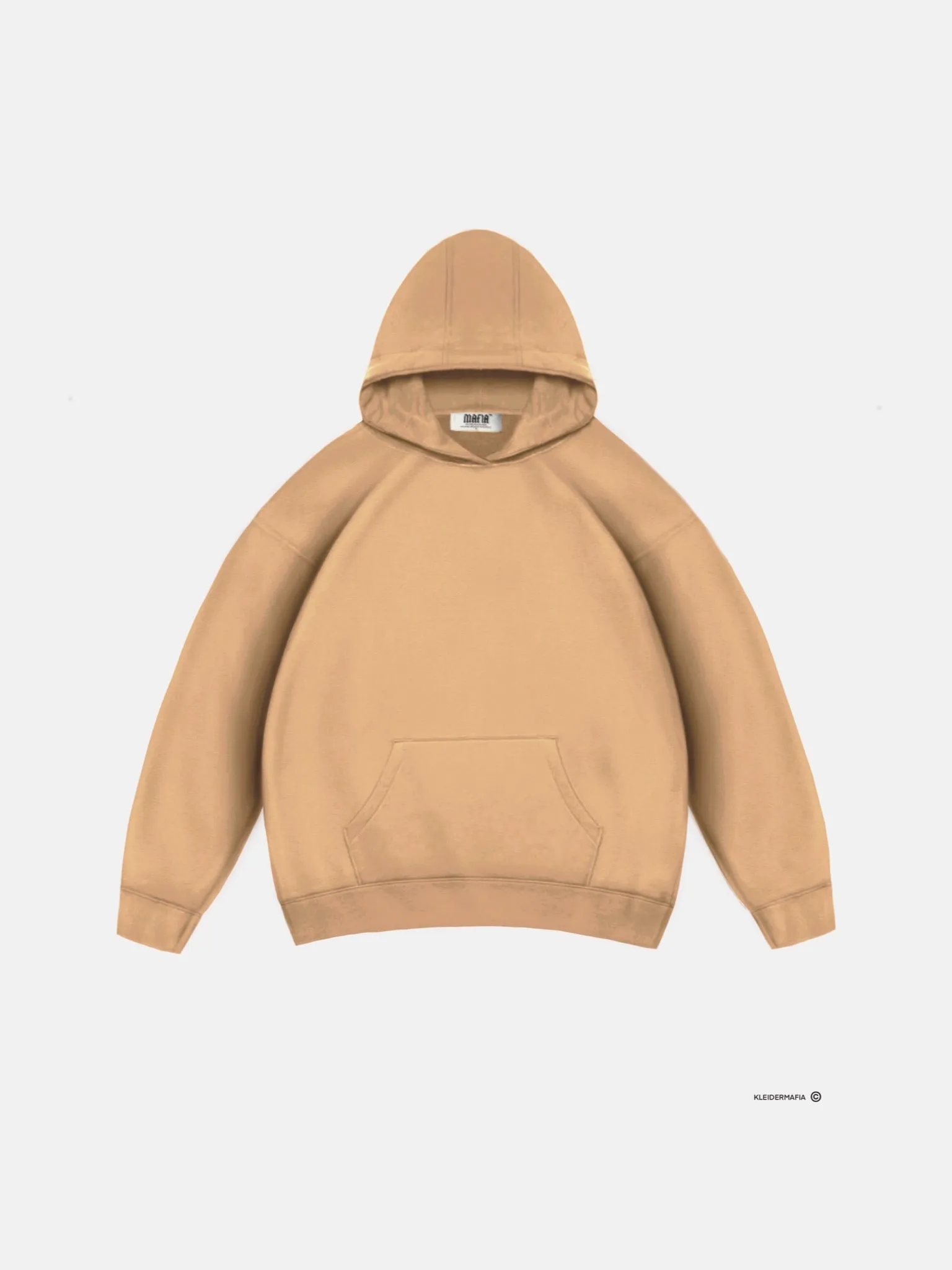 Oversize Basic Hoodie - Beige
