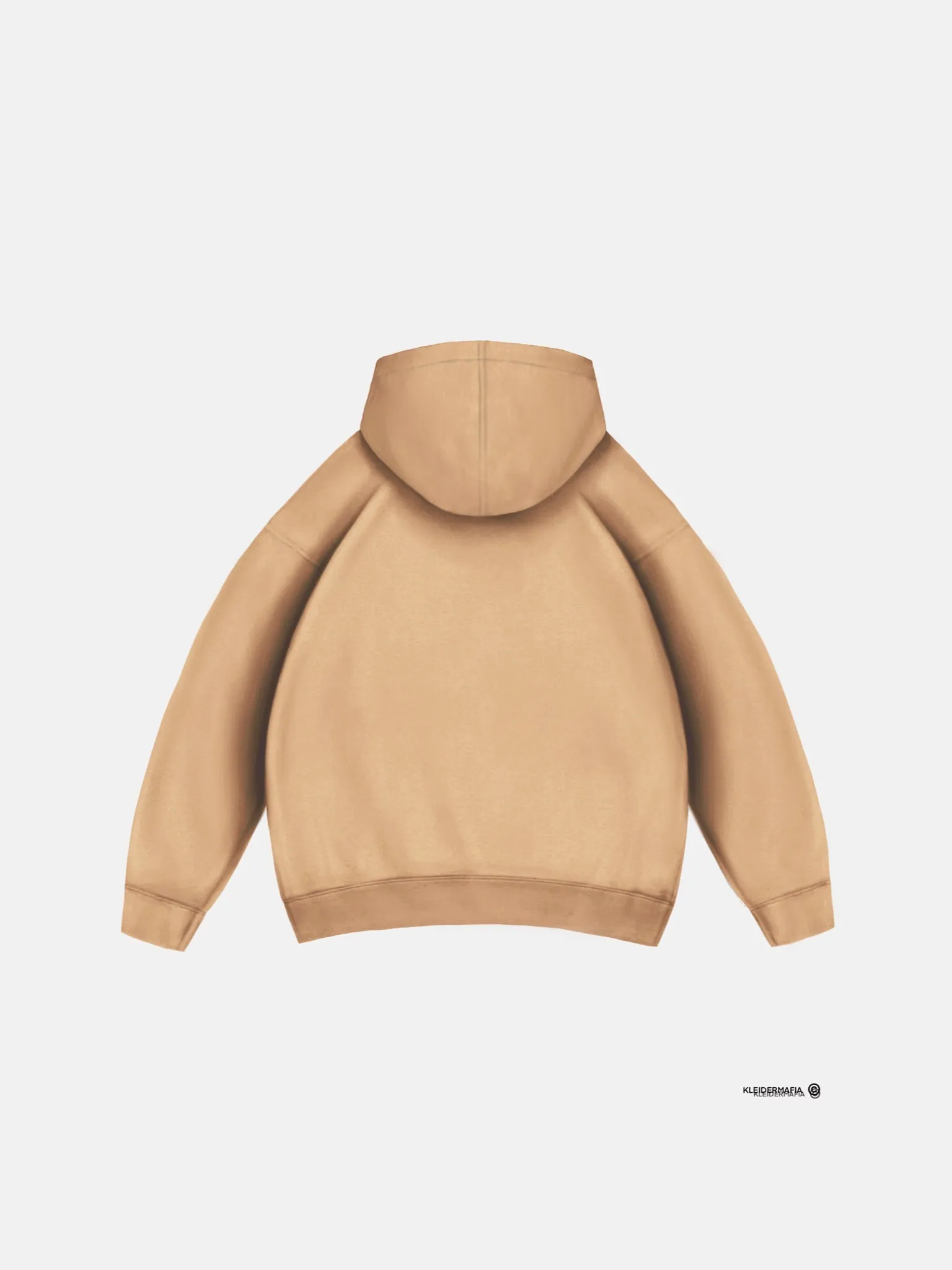 Oversize Basic Hoodie - Beige
