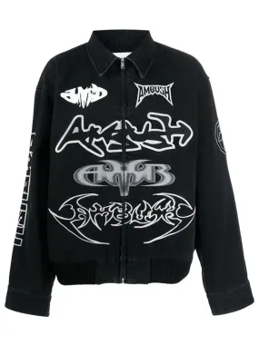 Patch Denim Bomber