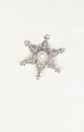 Pearl Snowflake Brooch