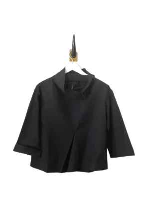 Peter O. Mahler Black Short Papercrash Popover Top