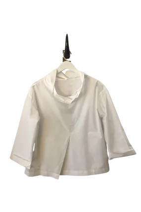 Peter O. Mahler White Short Papercrash Popover Top