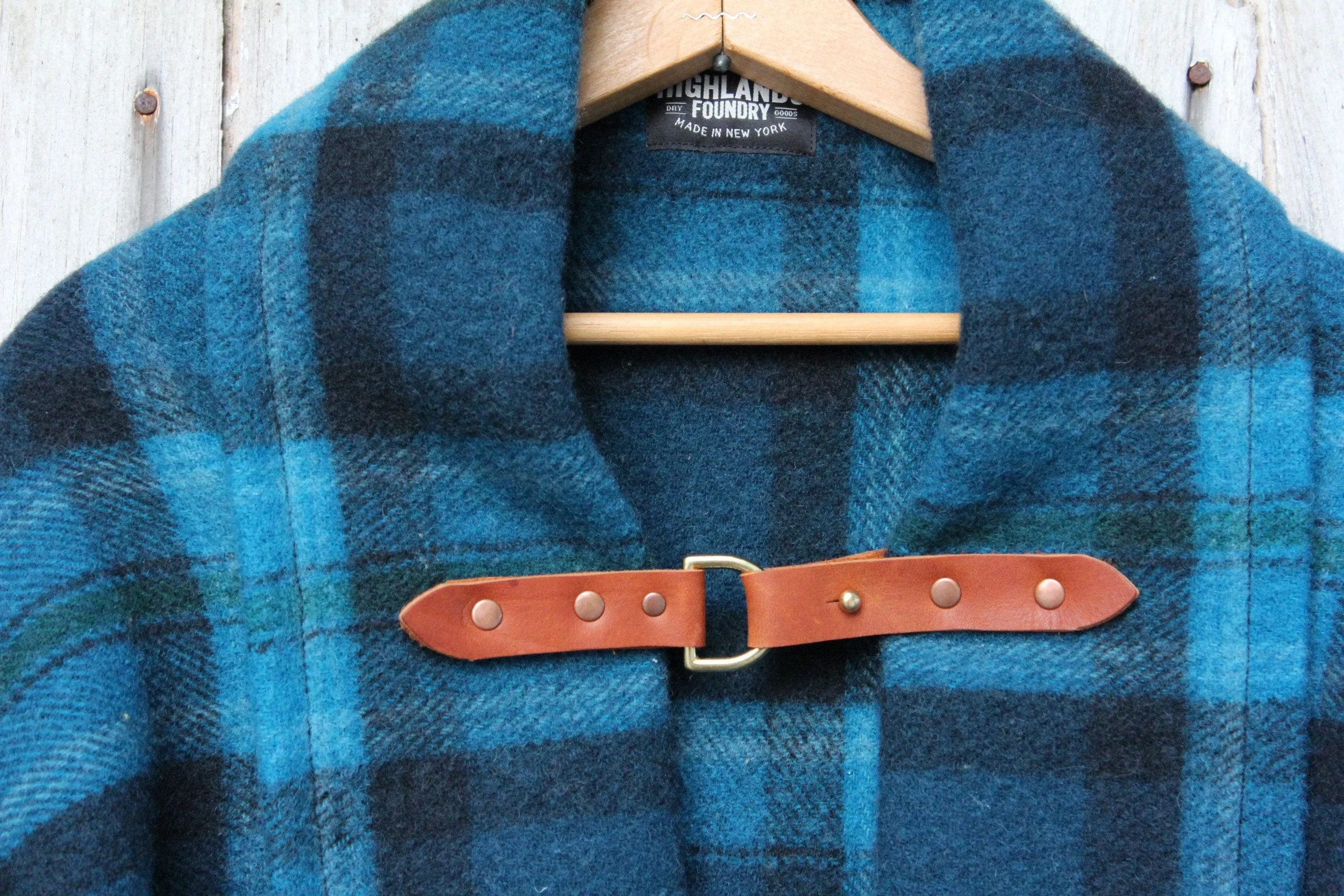 Plaid Blanket Poncho
