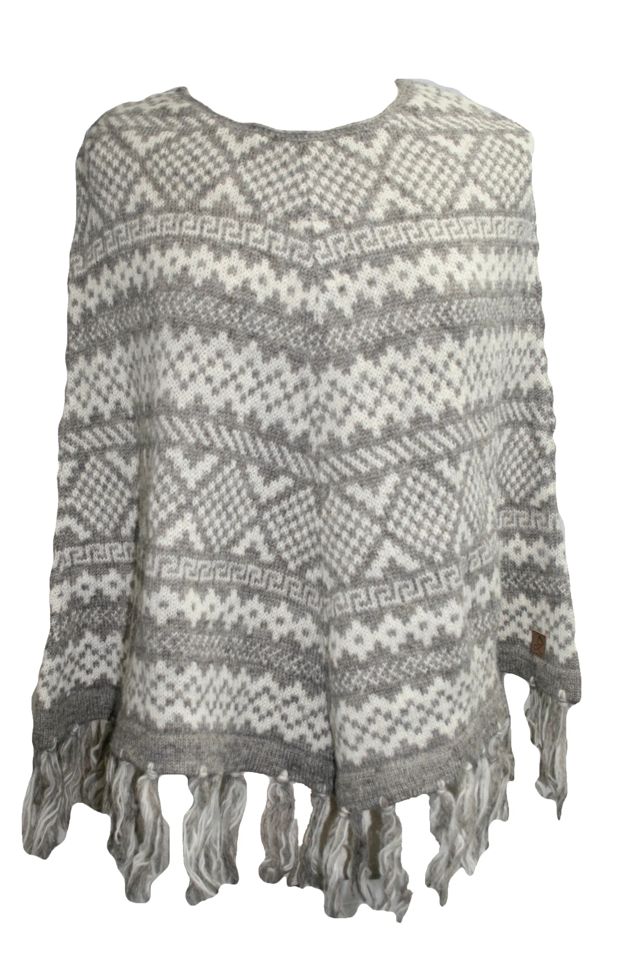 PN 100 Himalayan Soft Lambs Wool Hand Knitted Poncho
