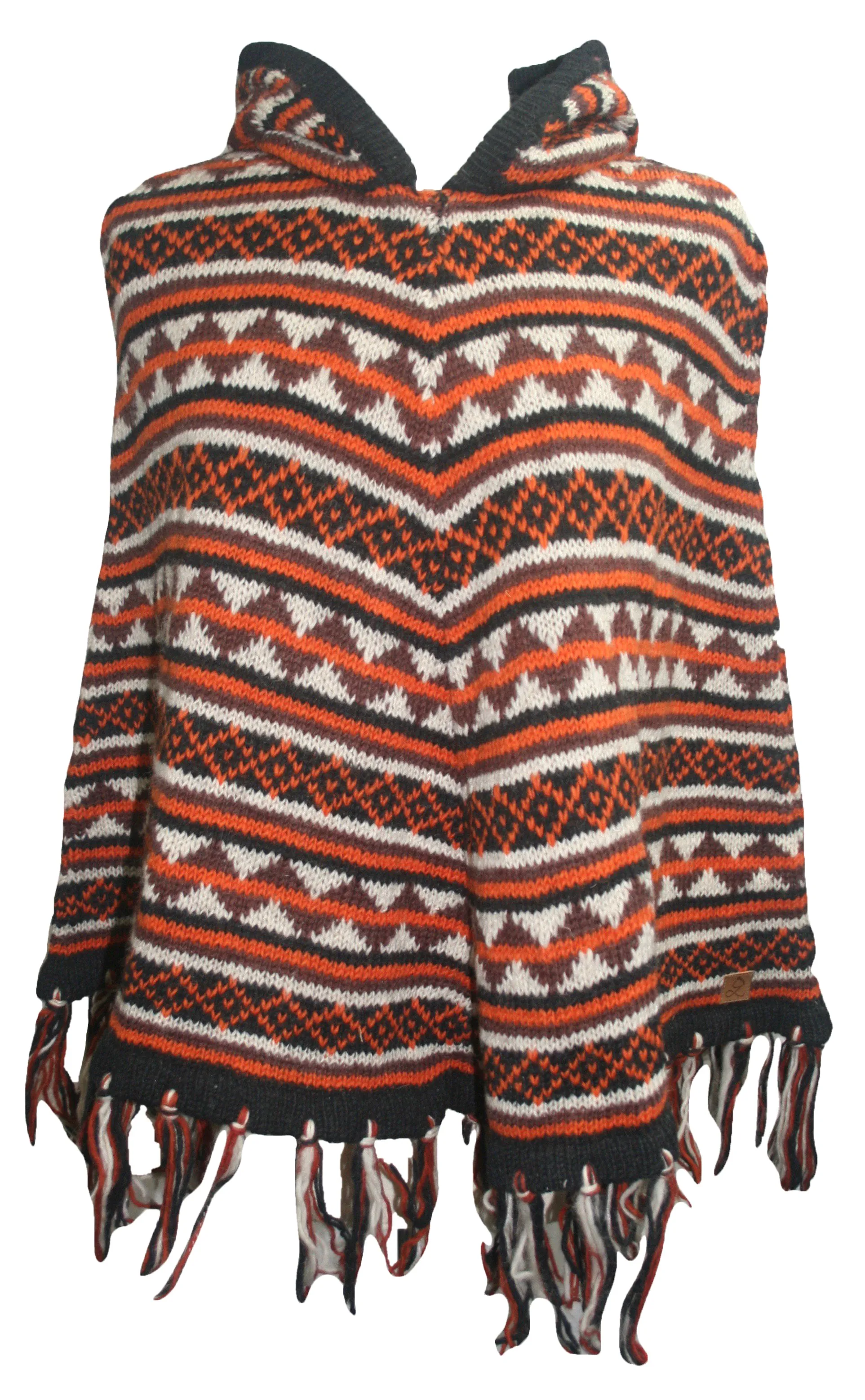 PN 100 Himalayan Soft Lambs Wool Hand Knitted Poncho