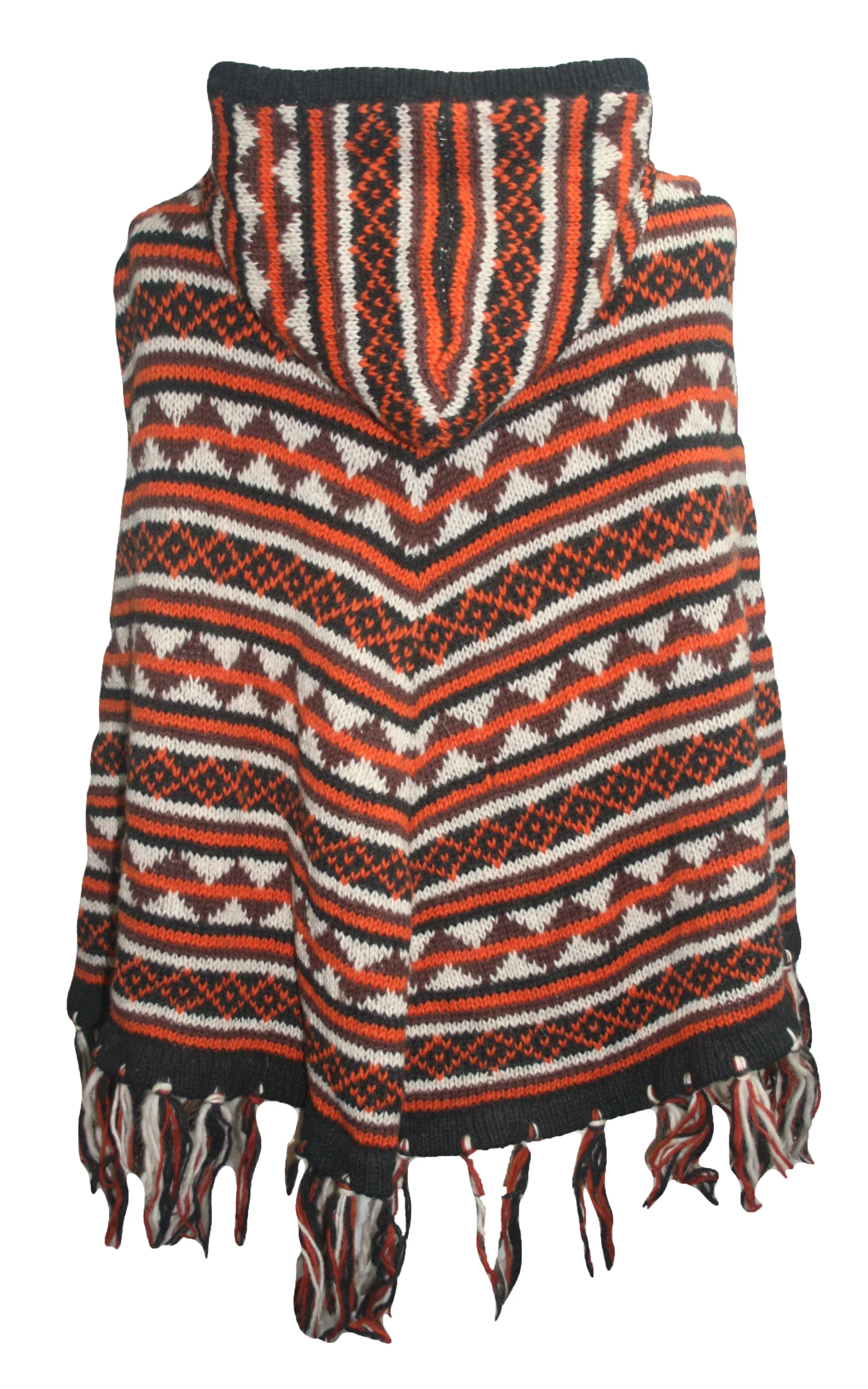 PN 100 Himalayan Soft Lambs Wool Hand Knitted Poncho