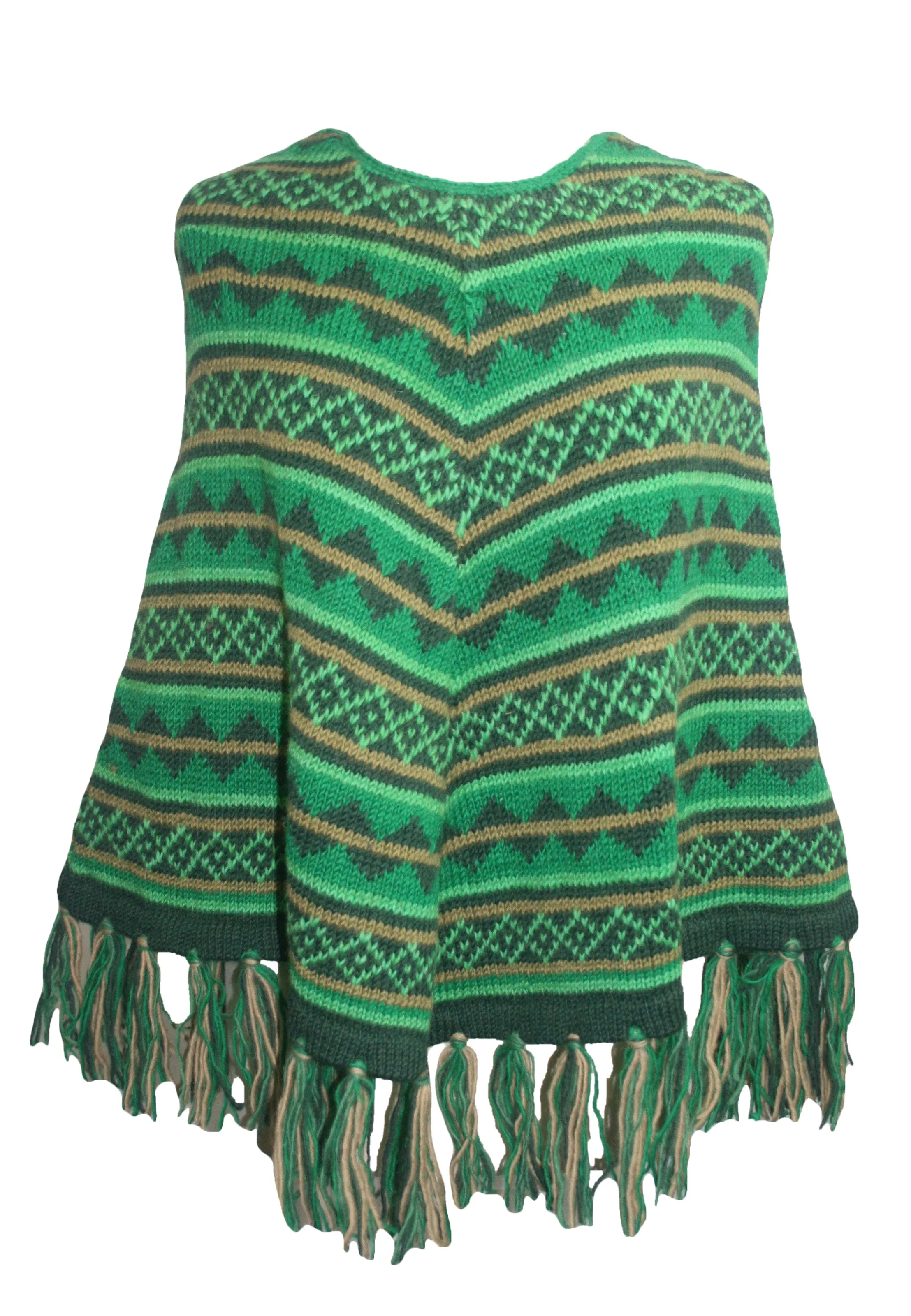 PN 100 Himalayan Soft Lambs Wool Hand Knitted Poncho