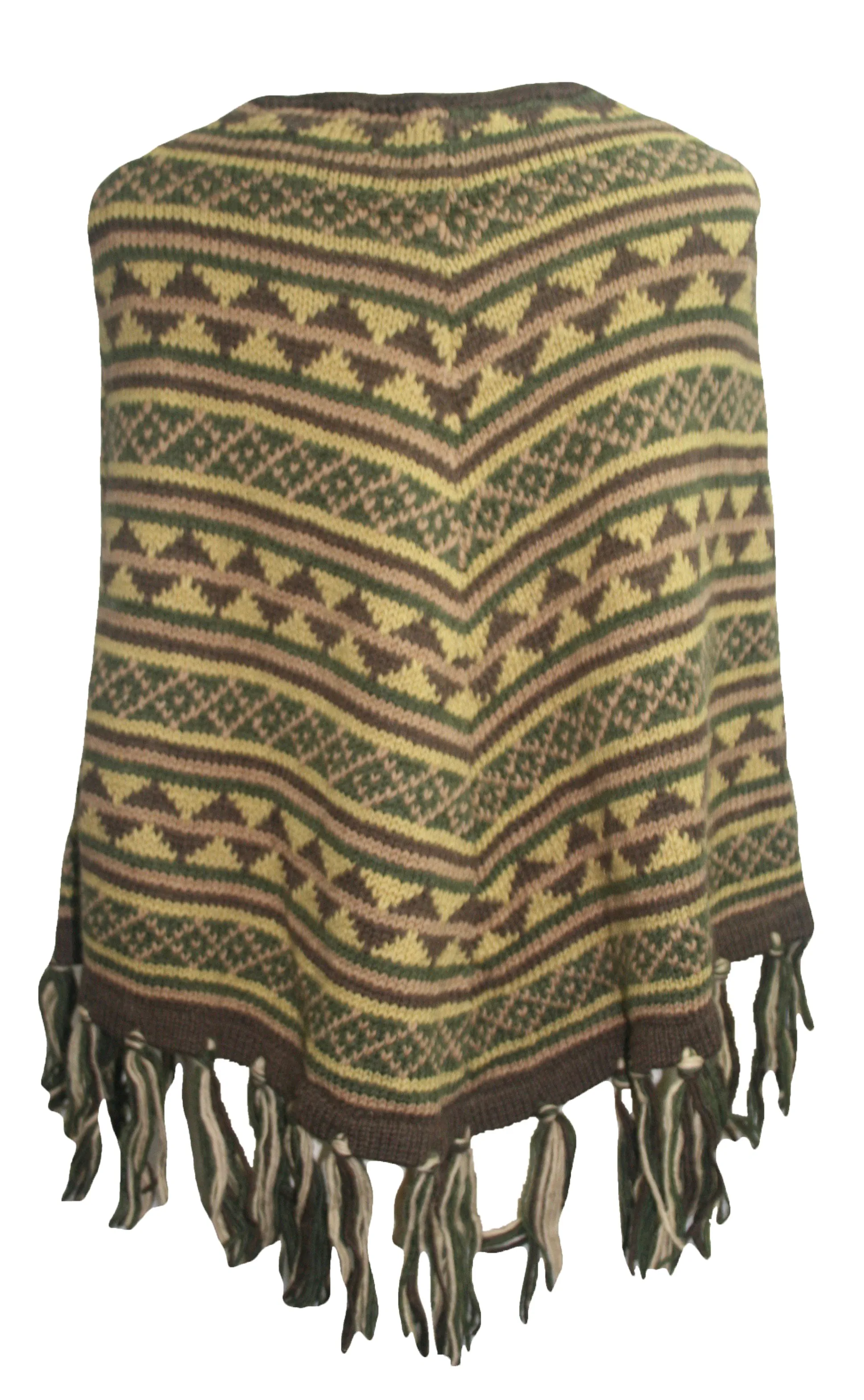 PN 100 Himalayan Soft Lambs Wool Hand Knitted Poncho