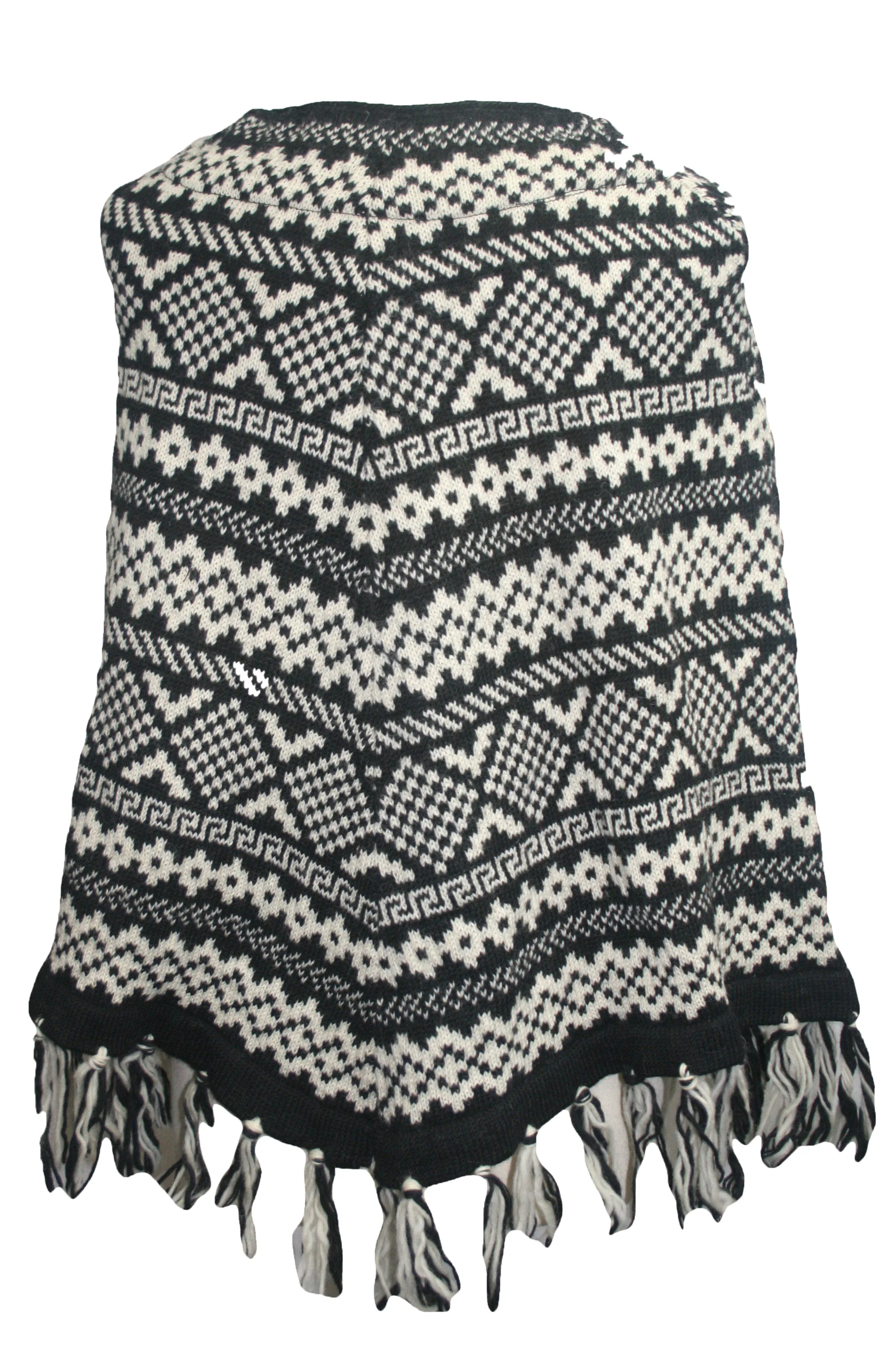 PN 100 Himalayan Soft Lambs Wool Hand Knitted Poncho