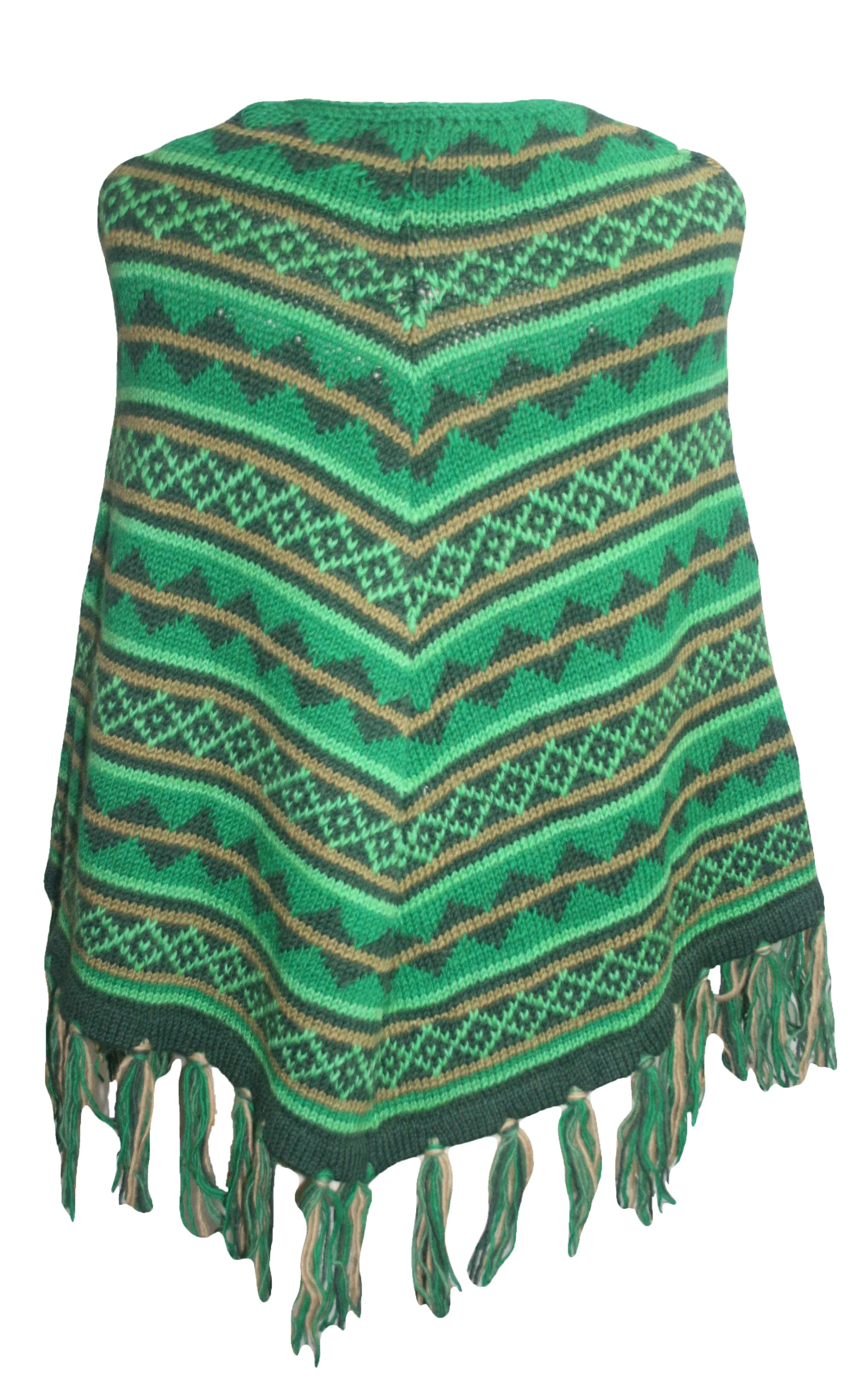 PN 100 Himalayan Soft Lambs Wool Hand Knitted Poncho