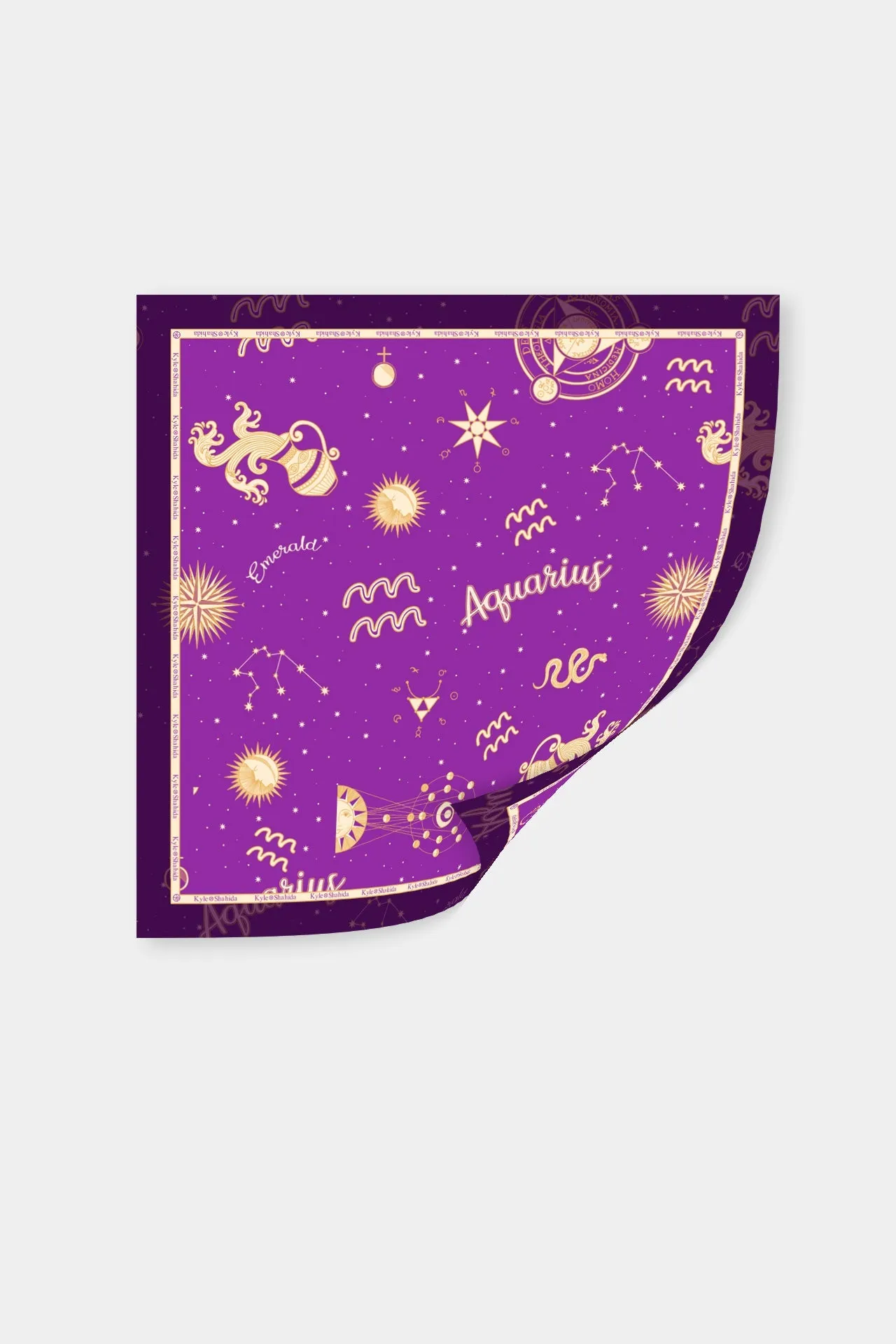 Purple Zodiac Sign Scarf for Women
