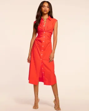 Raa1224 Bright Orange Maxi Dress