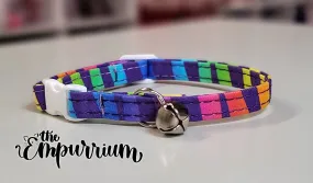 Rainbow Zebra Cat Collar