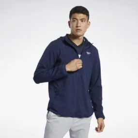 Reebok Mens Regular fit Track Jacket Coat Medium Blue Solid Lightweight