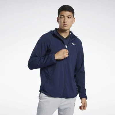 Reebok Mens Regular fit Track Jacket Coat Medium Blue Solid Lightweight