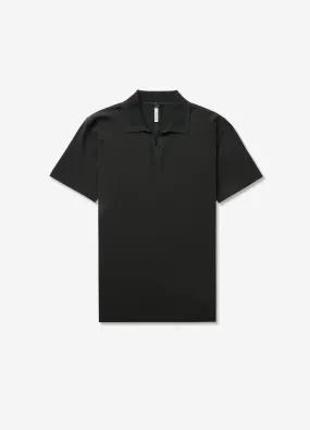 Rib Collar Tech Knit Polo Khaki
