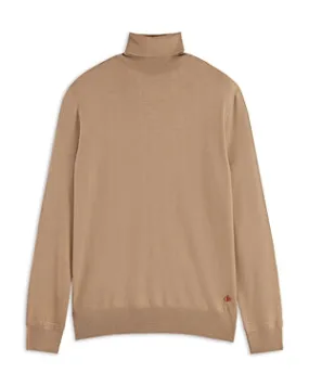 Scotch & Soda Mens Classic fit Turtleneck Sweater XXL Brown Solid