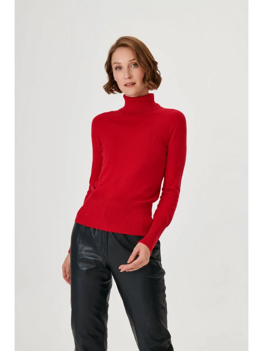 Seamless Turtleneck Knitwear Sweater