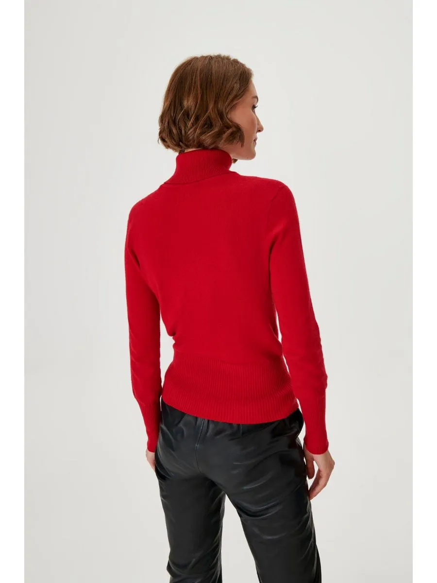 Seamless Turtleneck Knitwear Sweater