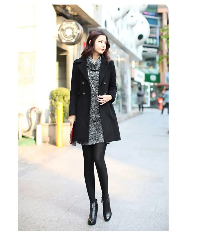 Sexy Grey Turtleneck Thick Pullover Sweater Dress