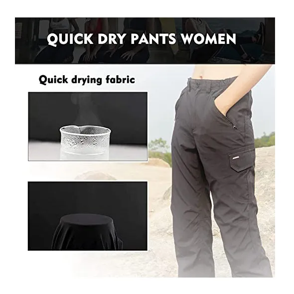 Sidiou Group Anniou Ladies UPF40  UV Protection Outdoor Hiking Camping Hiking Leisure Quick-Drying Trousers