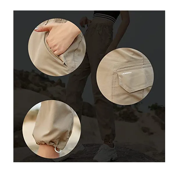 Sidiou Group Anniou Ladies UPF40  UV Protection Outdoor Hiking Camping Hiking Leisure Quick-Drying Trousers
