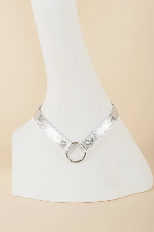 Silver Lace Collar