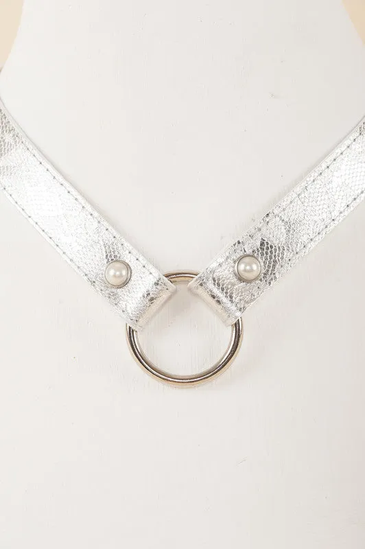 Silver Lace Collar