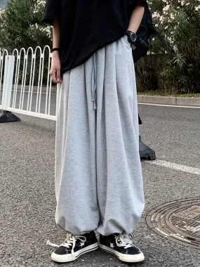 Solid Drawstring Baggy Pants (Size S-XXL)