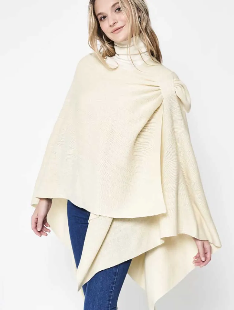 Solid Ruana With Shoulder Strap (Final Sale)