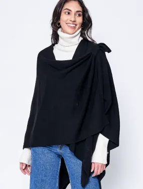 Solid Ruana With Shoulder Strap (Final Sale)
