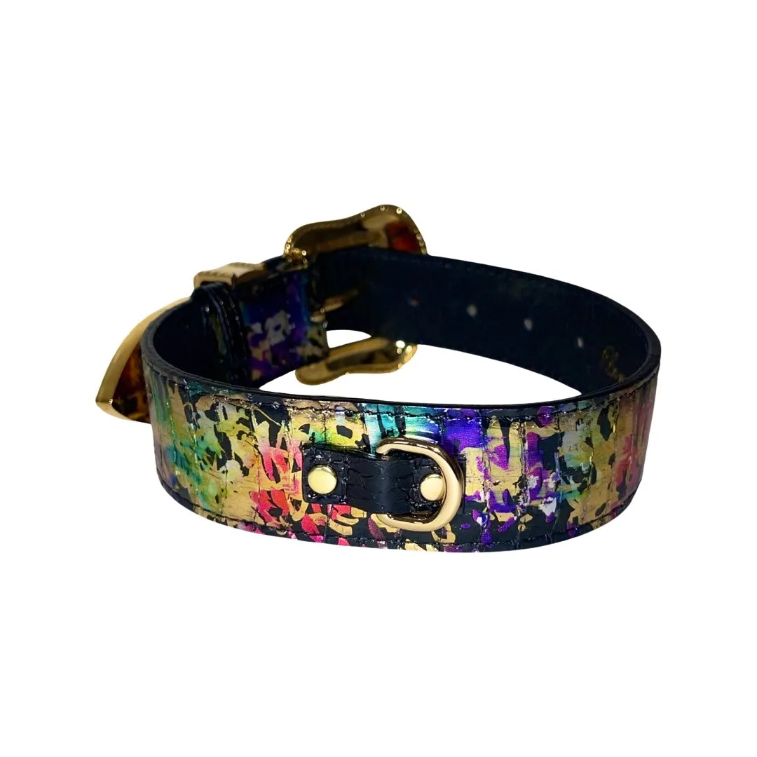Stunning One OF A Kind Art Deco Custom Snake Collar With Swarovski Crystal Italian Hardware