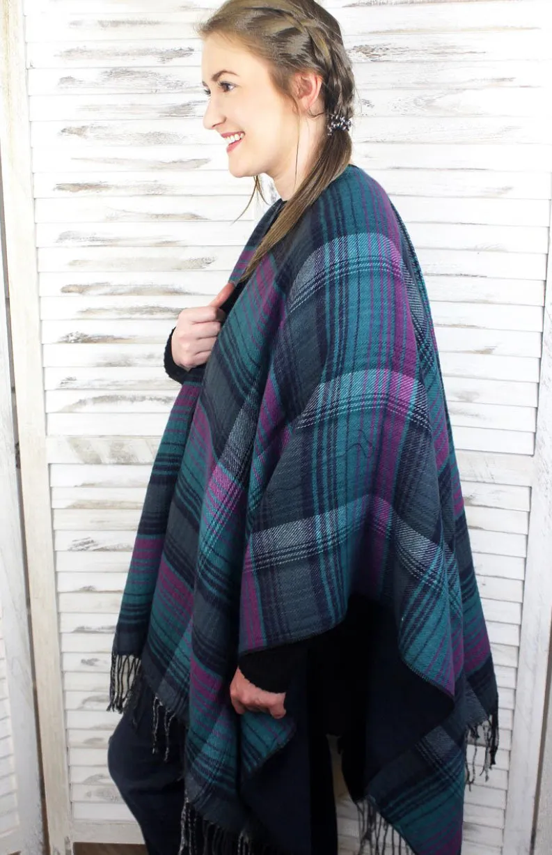 Sunset Peak Aztec Poncho Wrap