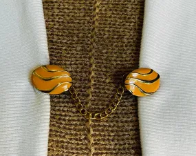Sweater Clips Oval Retro Sweater Clip for Cardigan Clips for Cloak Clasp Dress Fastener Chain Cinch Clip Birthday Gift for mom Gift for Her