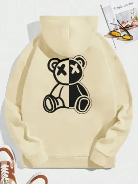 SXV  'BLIND TEDDY’ Printed Cool Aesthetic Sweatshirt Hoodie