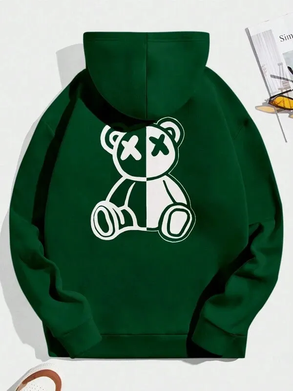 SXV  'BLIND TEDDY’ Printed Cool Aesthetic Sweatshirt Hoodie