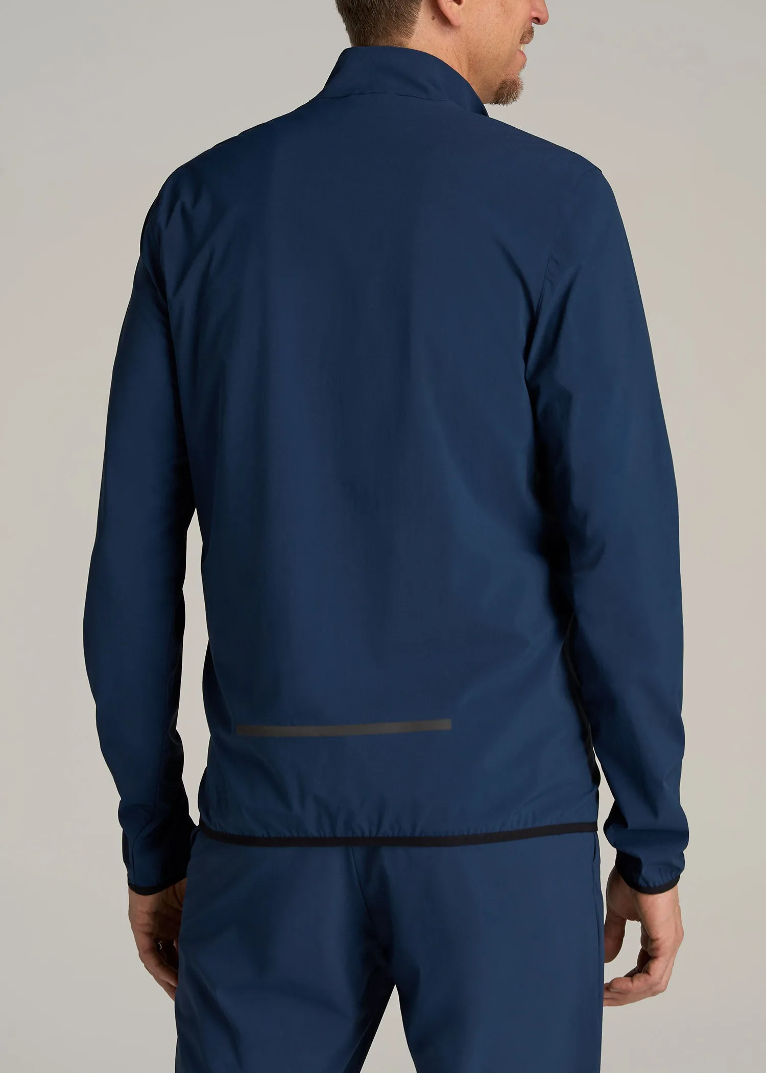 Tall Men's Softshell Jacket for Outdoor Training in Marine Navy