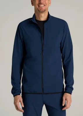 Tall Men's Softshell Jacket for Outdoor Training in Marine Navy