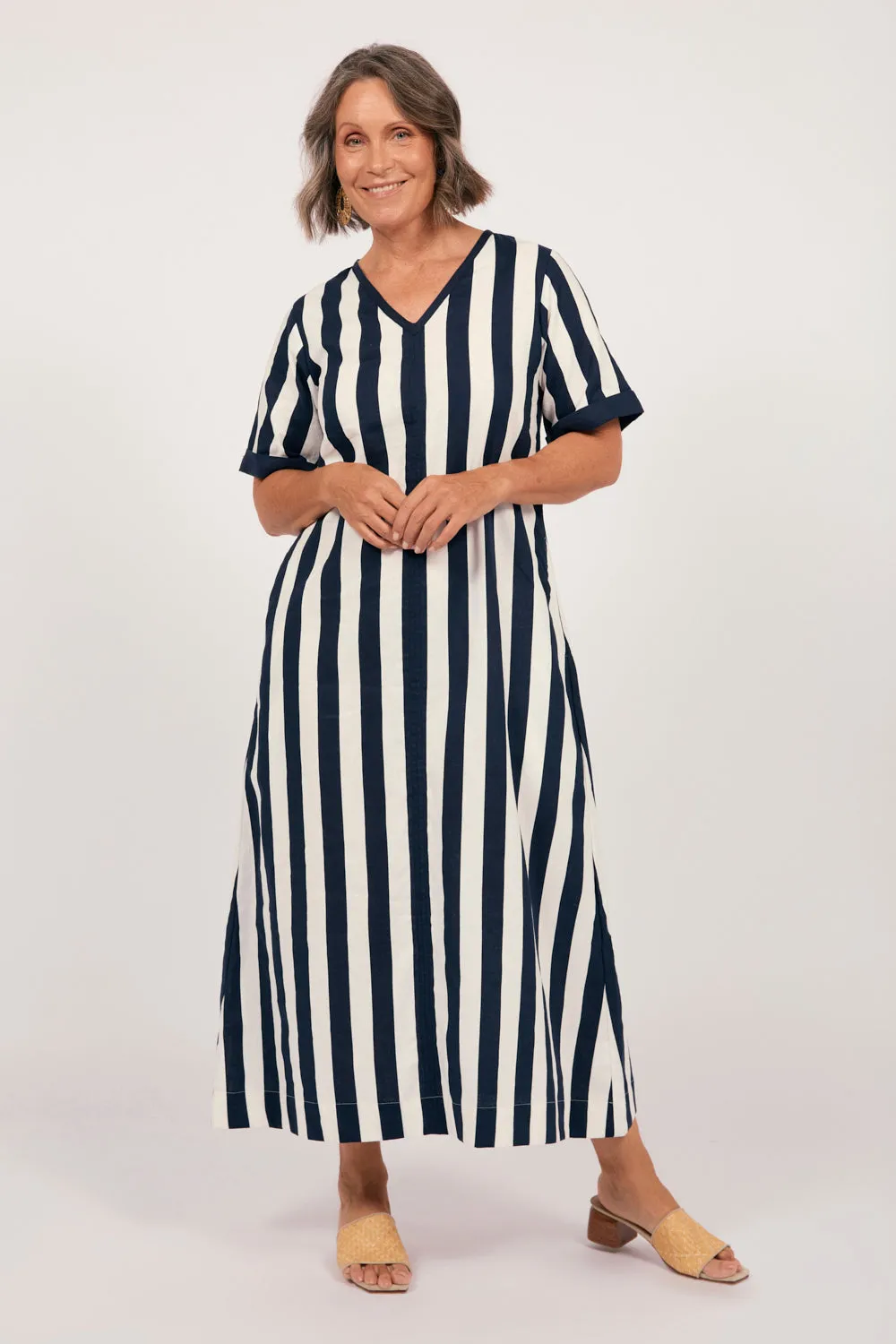 Tamara V-Neck Dress in Voyager