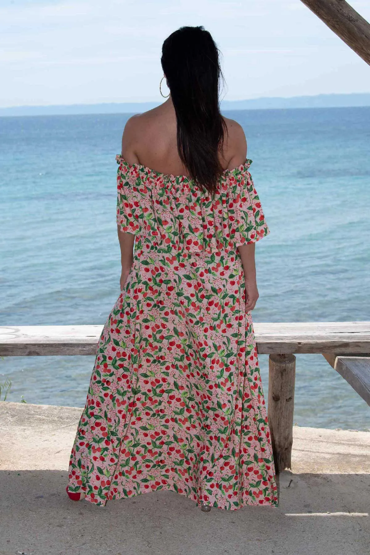TARA Linen Loose Off Shoulders Dress