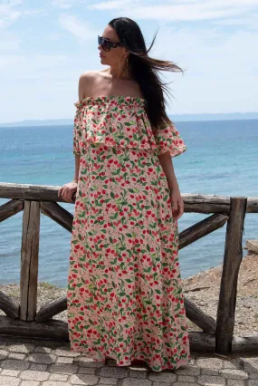 TARA Linen Loose Off Shoulders Dress