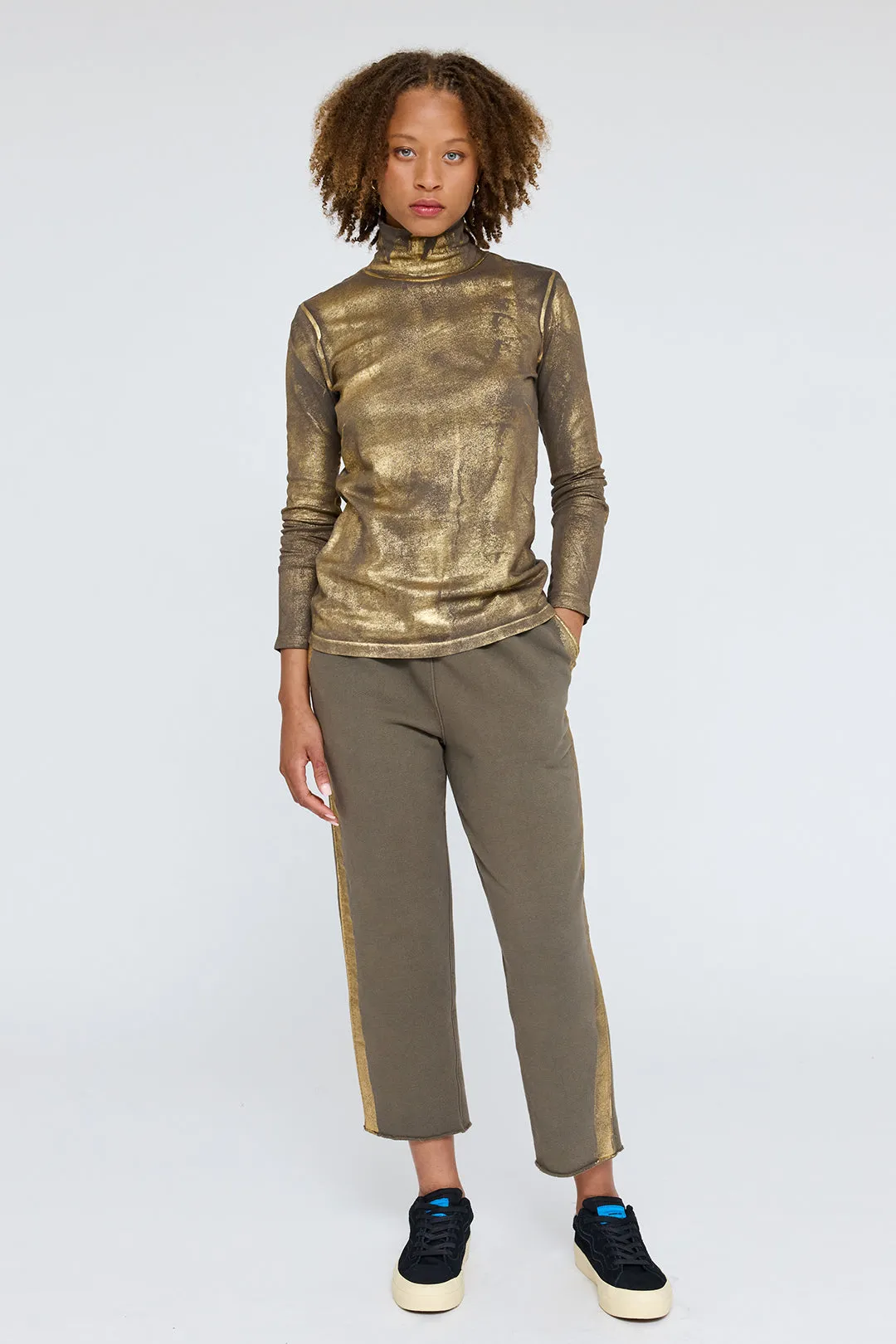 Taupe Gold Faye Turtleneck