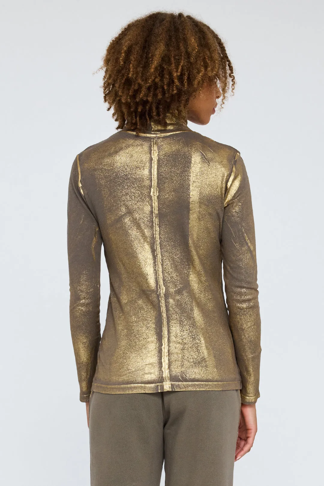 Taupe Gold Faye Turtleneck