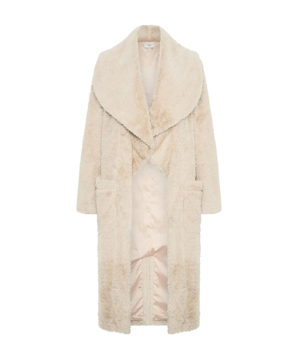 The Wonderland Faux Fur Coat - Cream