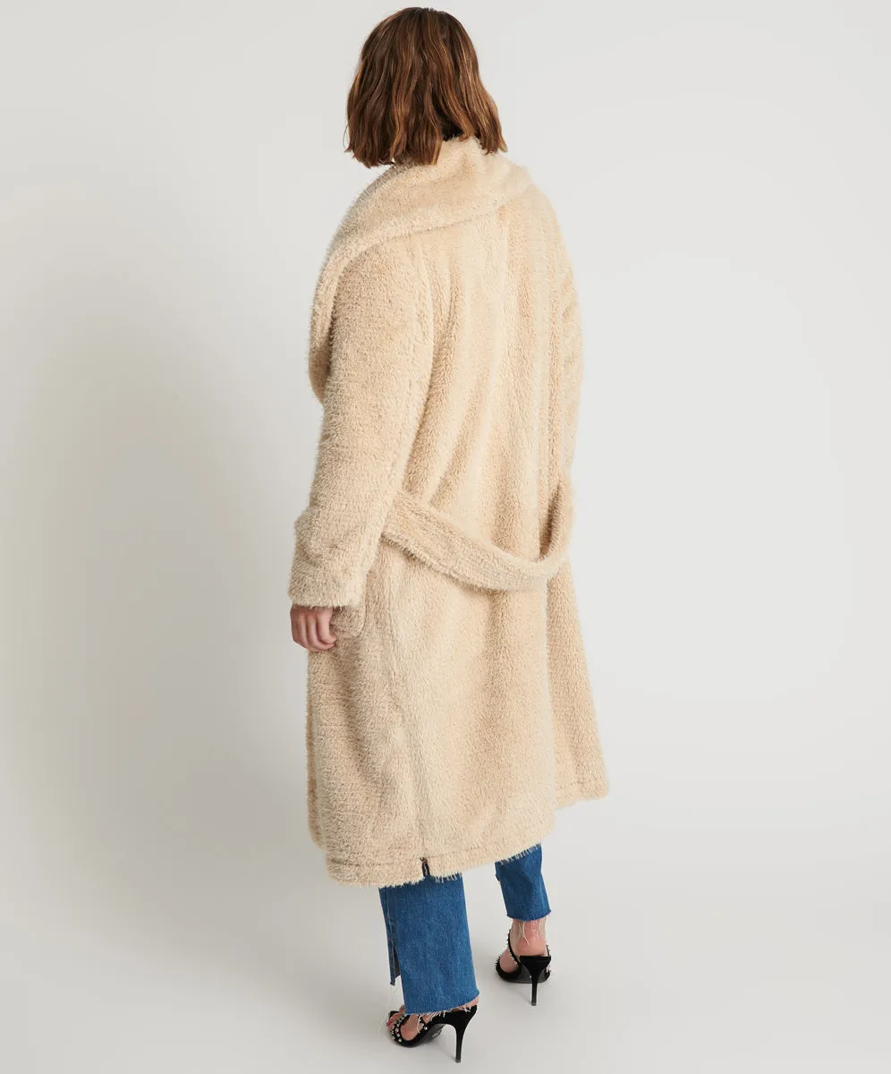 The Wonderland Faux Fur Coat - Cream